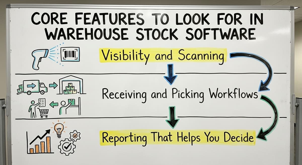 Core Features to Look for in Warehouse Stock Software, drawn out