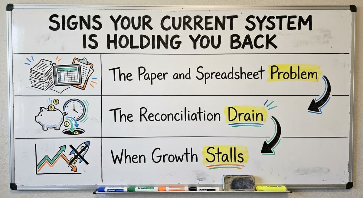 Signs Your Current System Is Holding You Back, drawn out