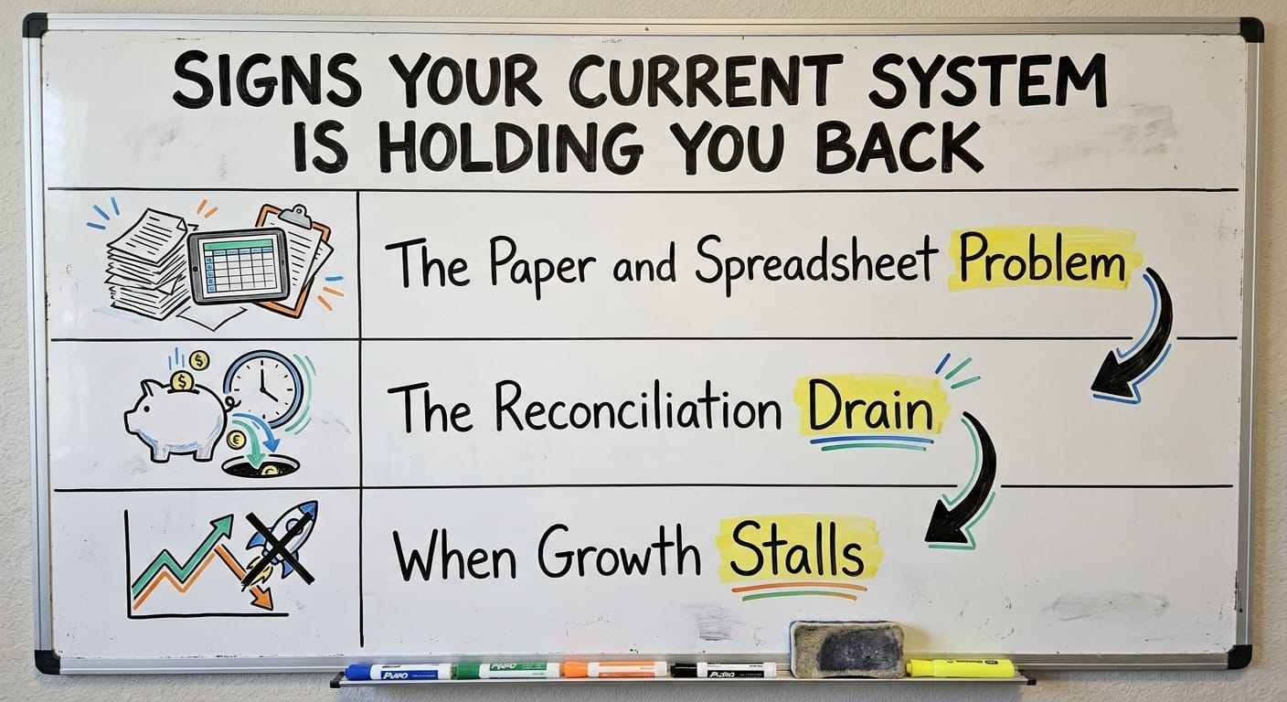 Signs Your Current System Is Holding You Back, drawn out