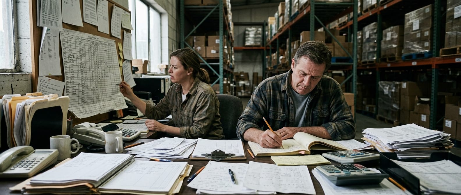 The manual process warehouse stock software replaces