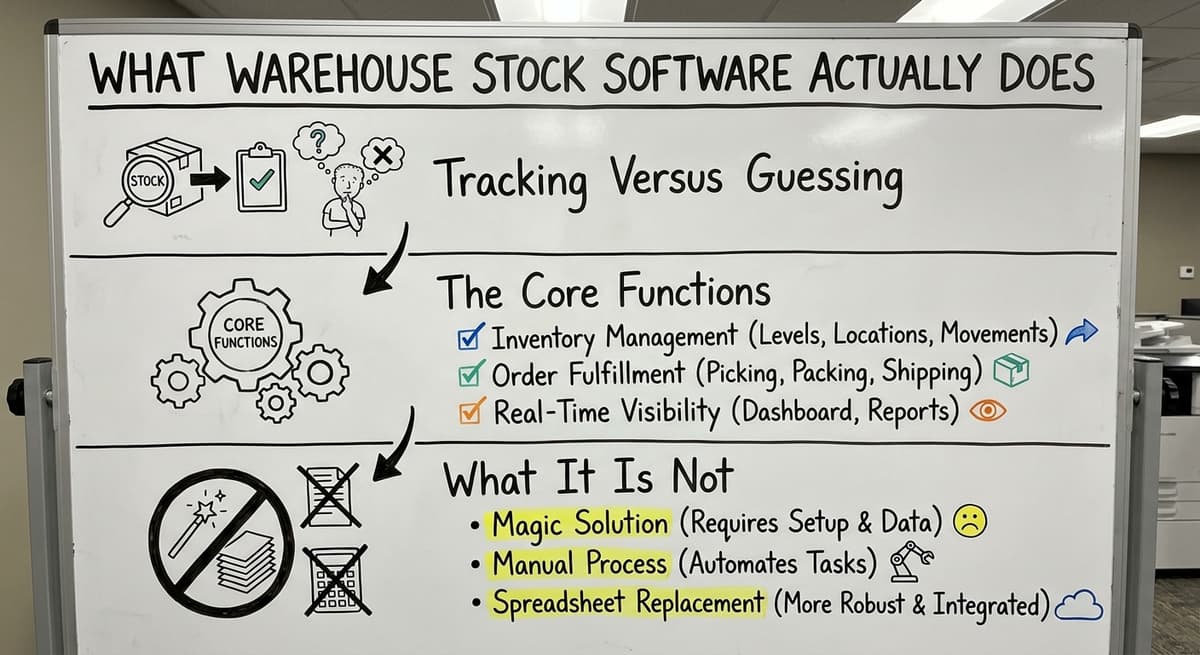 What Warehouse Stock Software Actually Does, drawn out