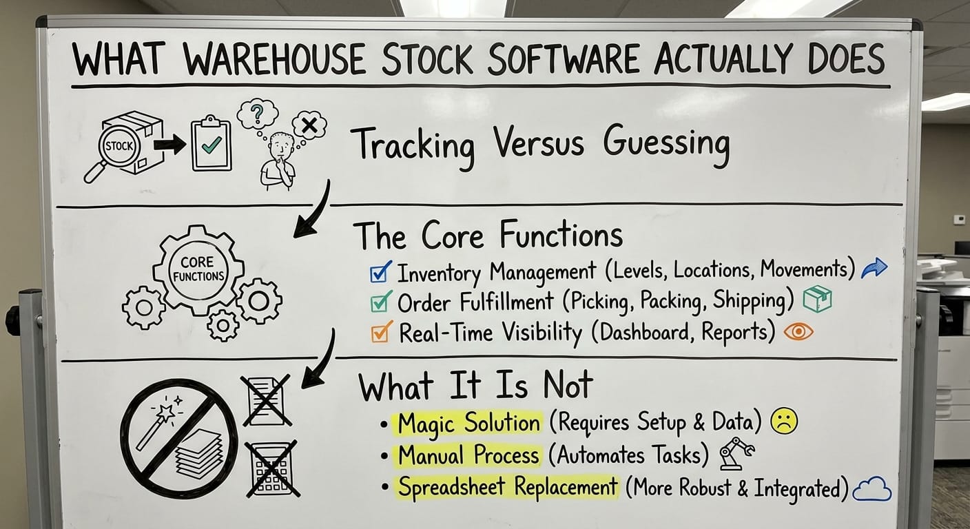 What Warehouse Stock Software Actually Does, drawn out