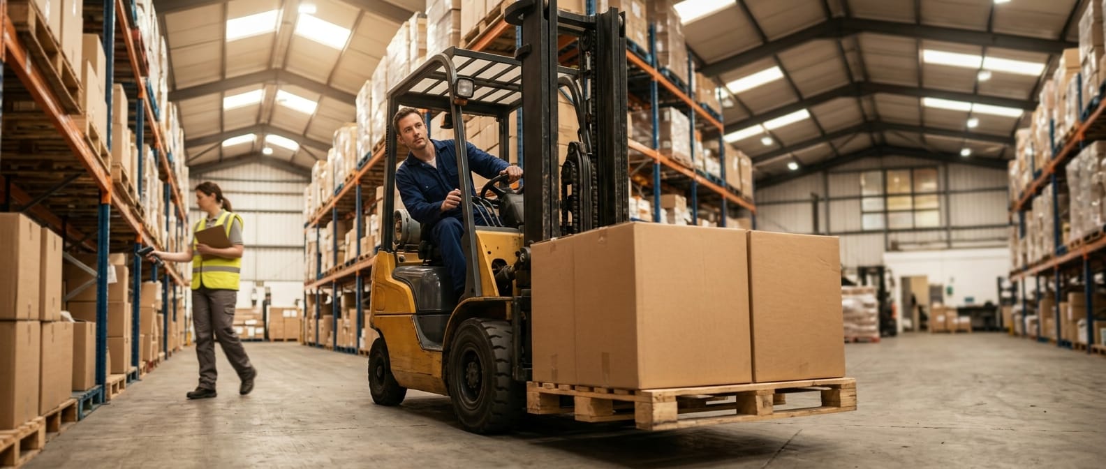 The team who would use warehousing operations, mid-task