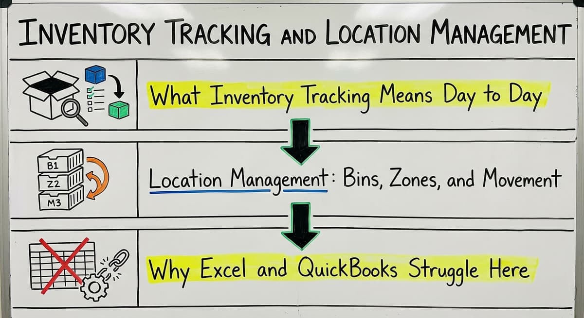Inventory Tracking and Location Management, drawn out