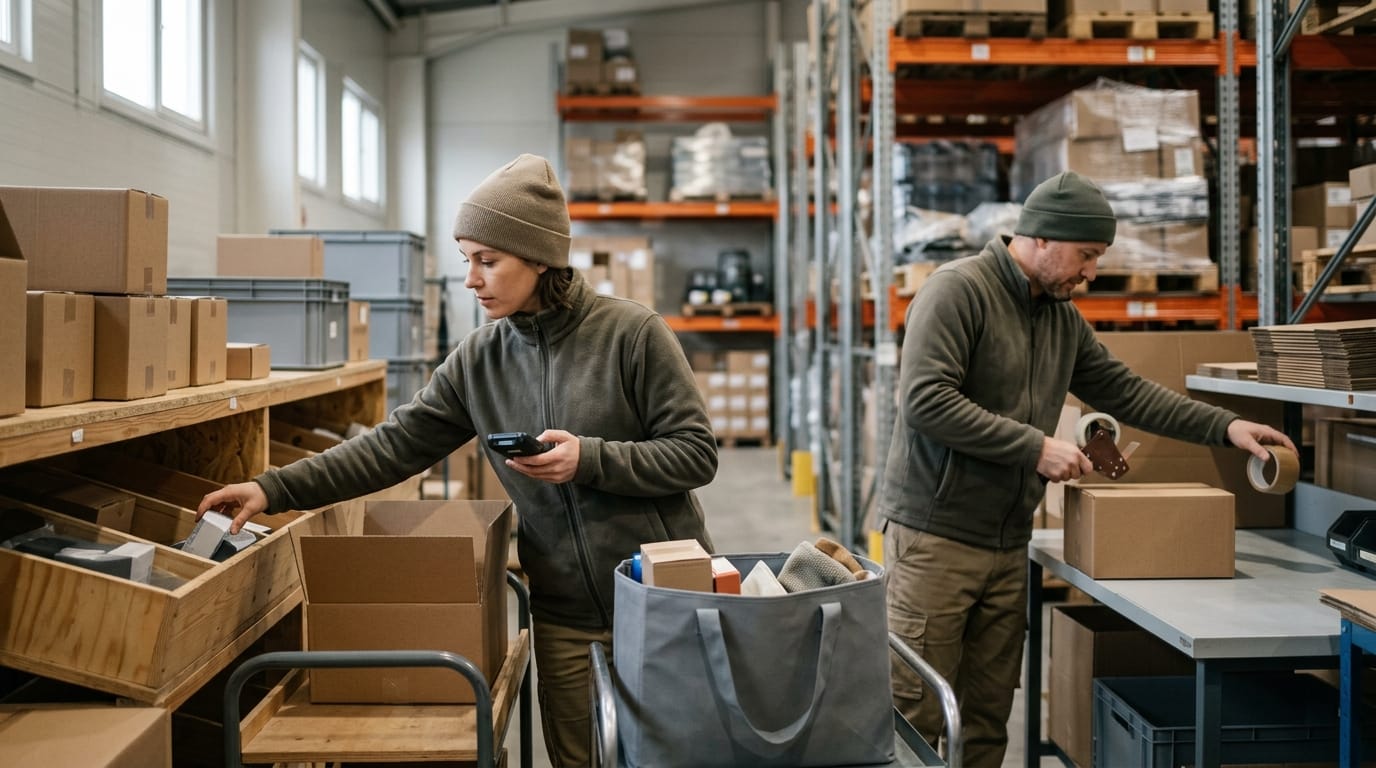 The team who would use warehousing pick and pack, mid-task