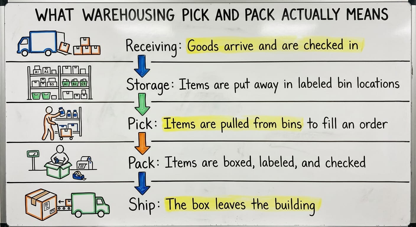 What Warehousing Pick and Pack Actually Means, drawn out