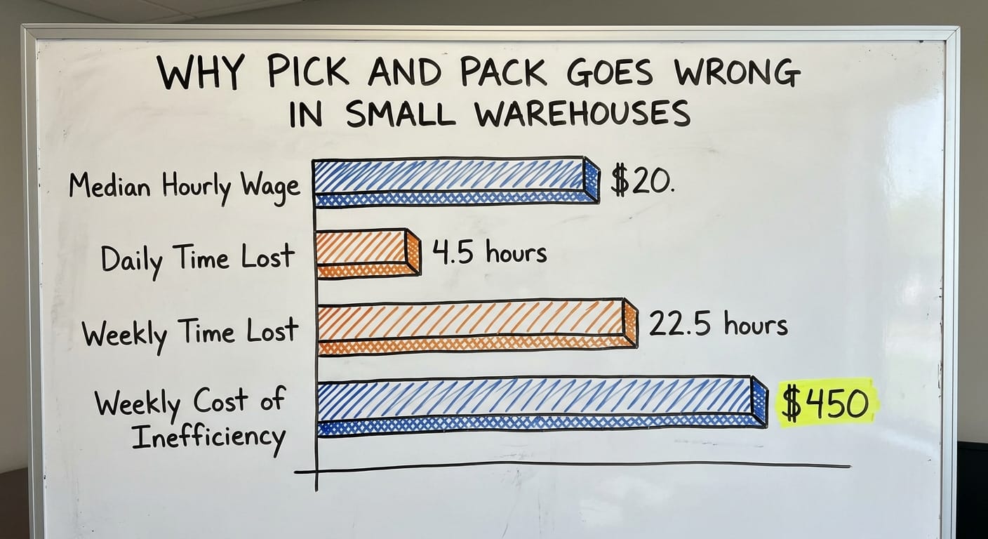 Why Pick and Pack Goes Wrong in Small Warehouses, in figures