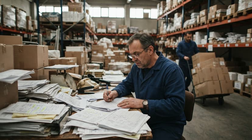 The manual process warehousing tasks replaces