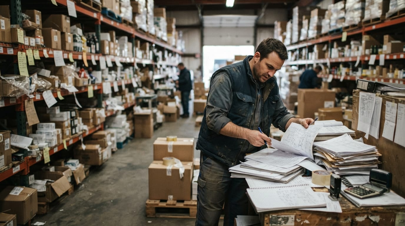The manual process what are the 7 types of warehouses? replaces