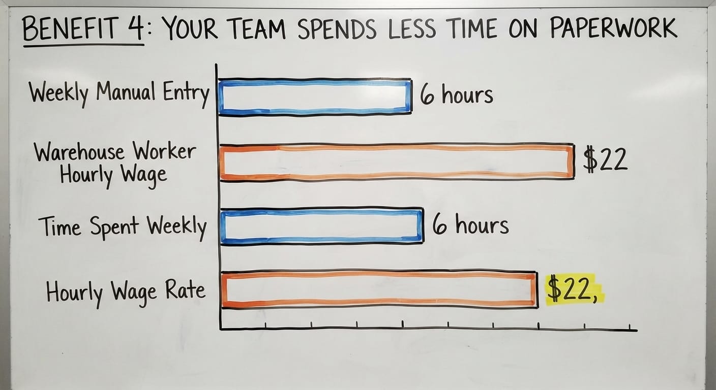 Benefit 4: Your Team Spends Less Time on Paperwork, in figures