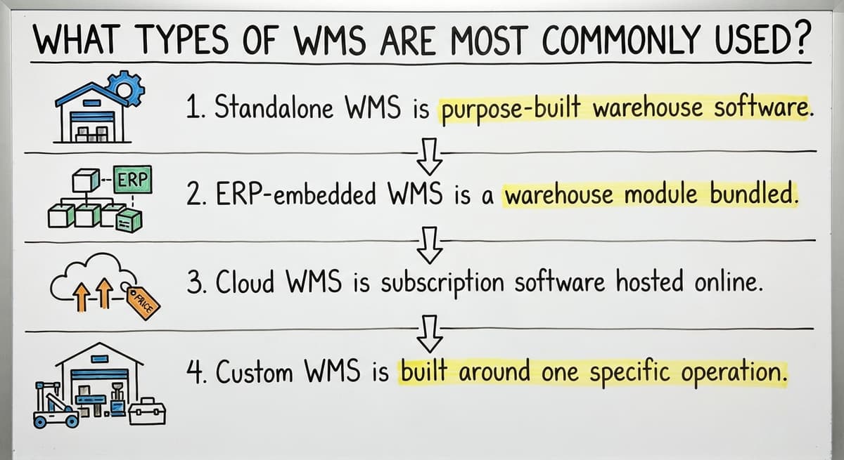What Types of WMS Are Most Commonly Used?, drawn out