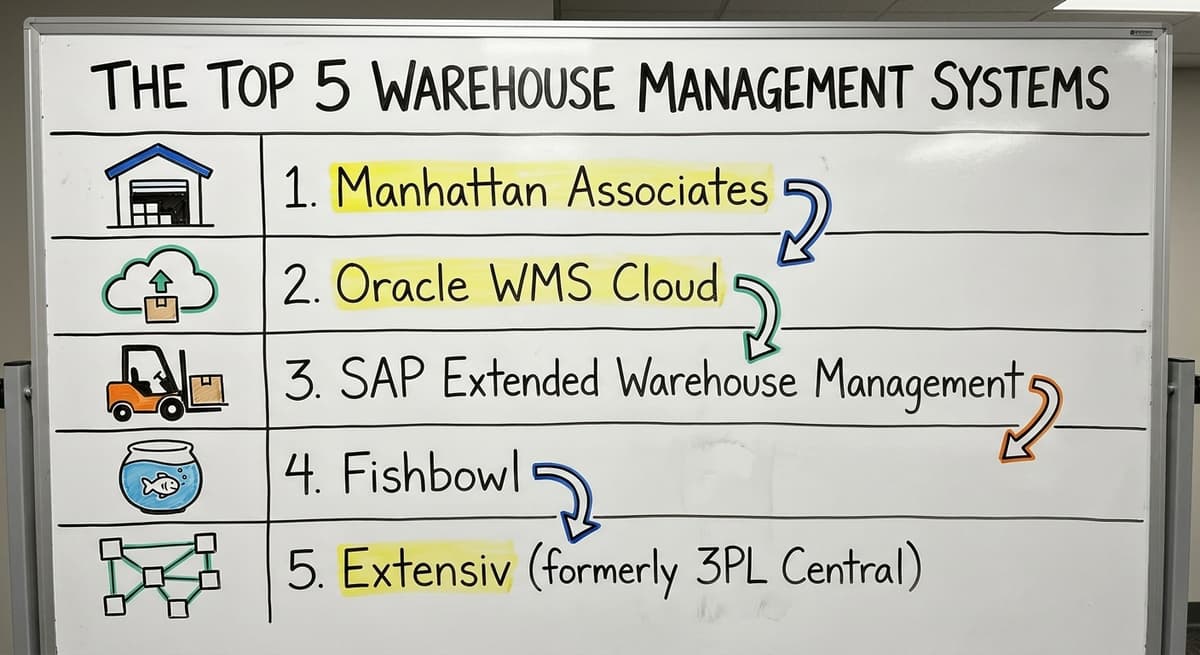 The Top 5 Warehouse Management Systems, drawn out