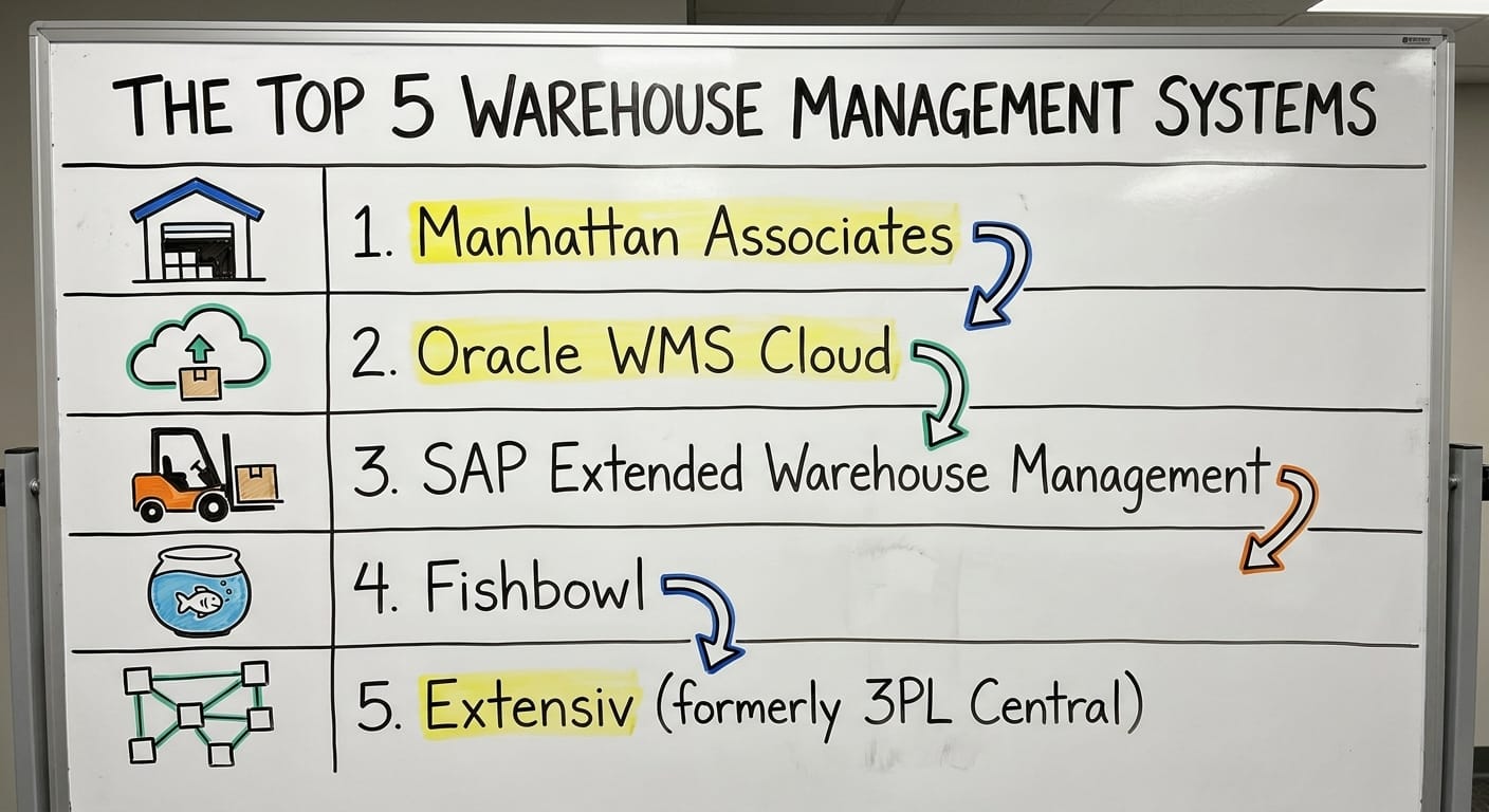 The Top 5 Warehouse Management Systems, drawn out