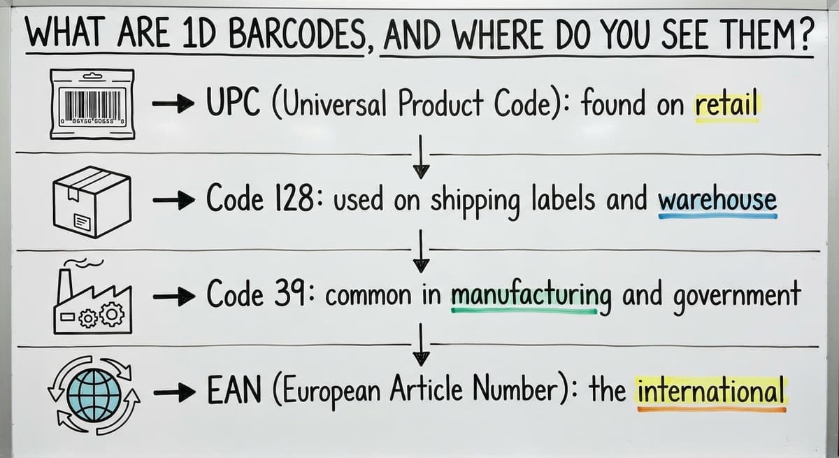 What Are 1D Barcodes, and Where Do You See Them?, drawn out