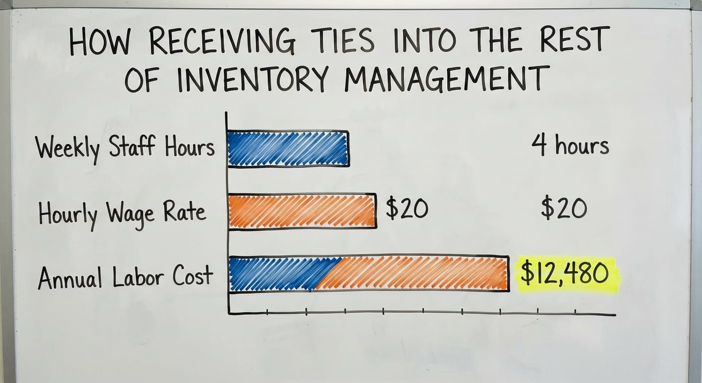 How Receiving Ties Into the Rest of Inventory Management, in figures