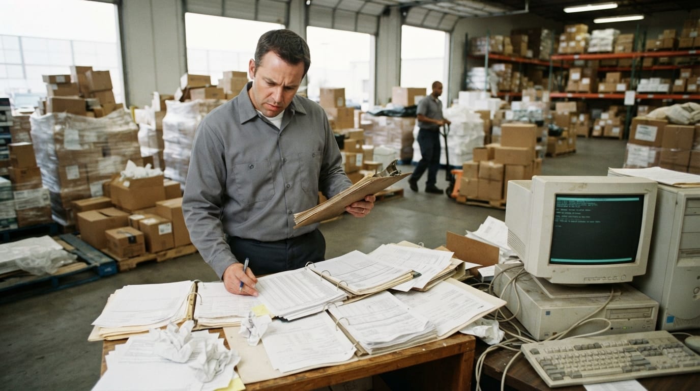 The manual process what does receiving mean in a warehouse? replaces