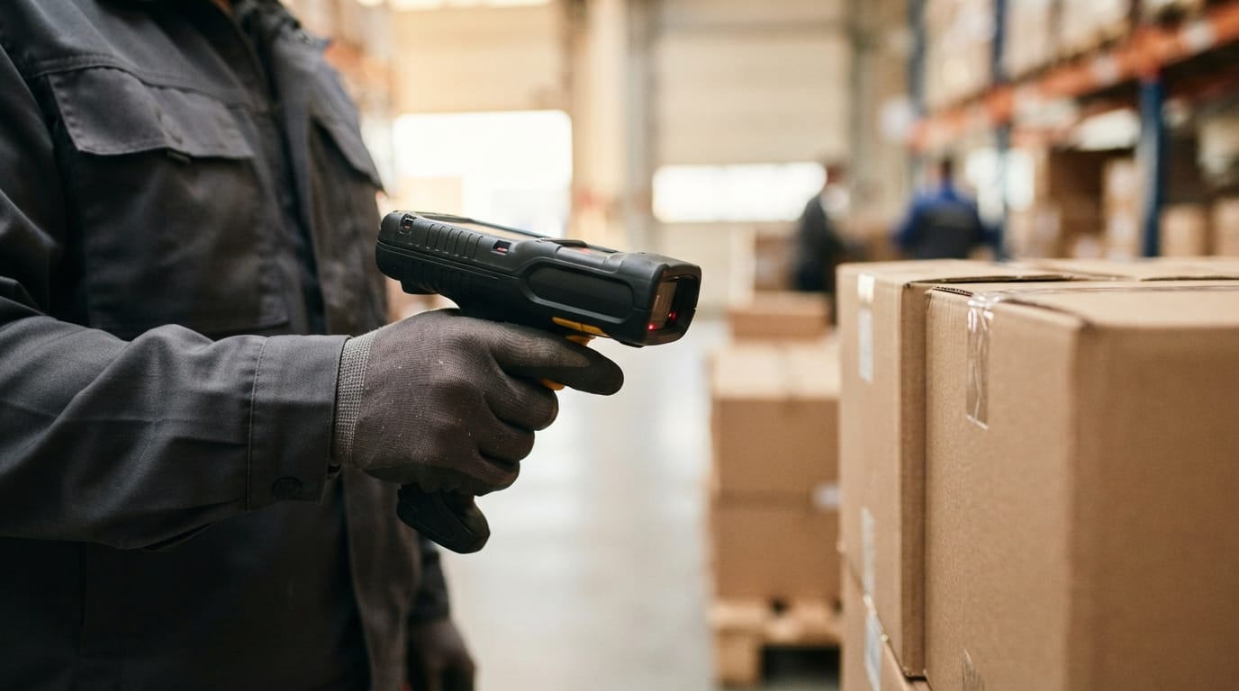 Close detail from the work what is a warehouse management system example supports
