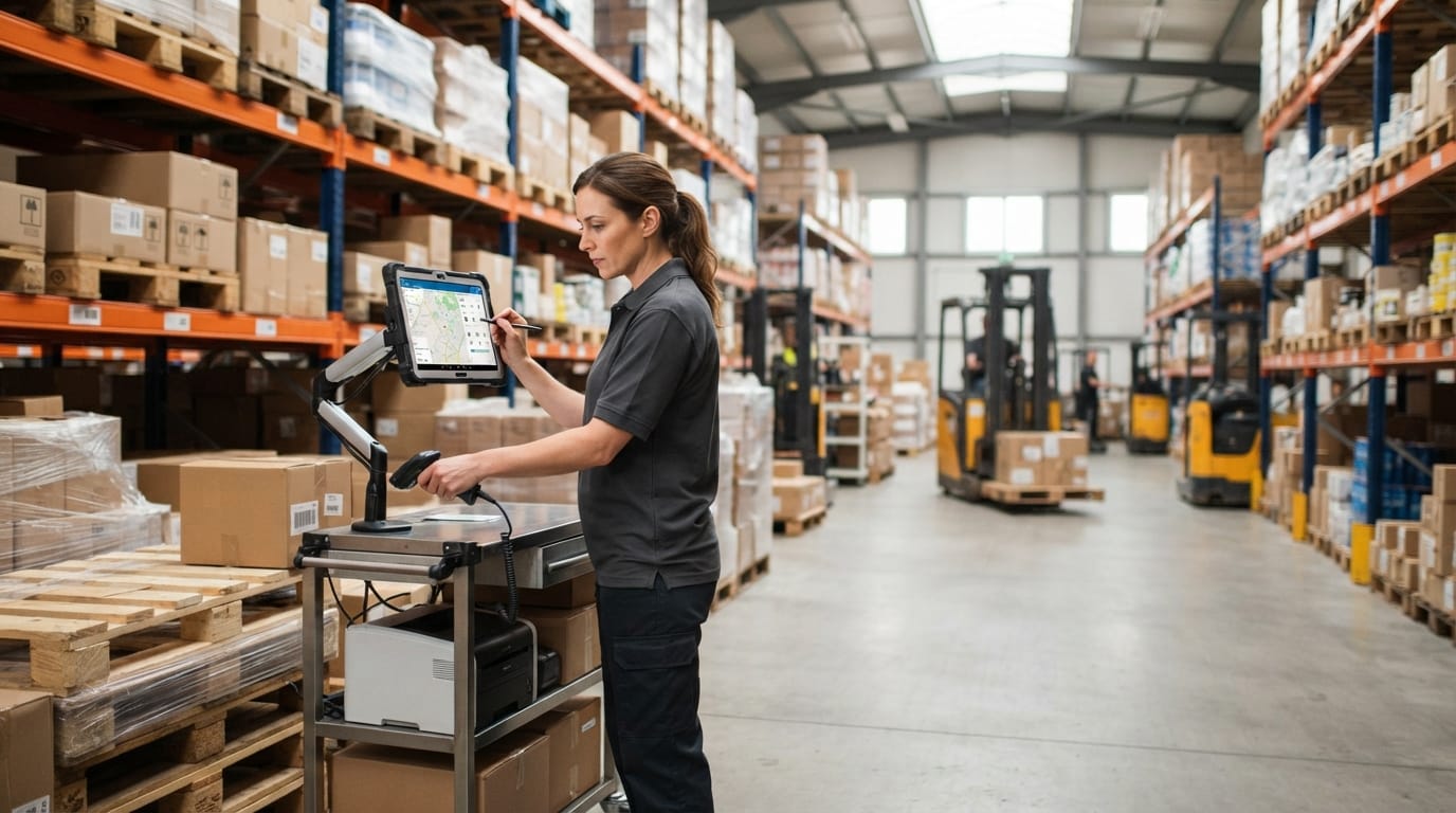 The team who would use what is a warehouse management system example, mid-task