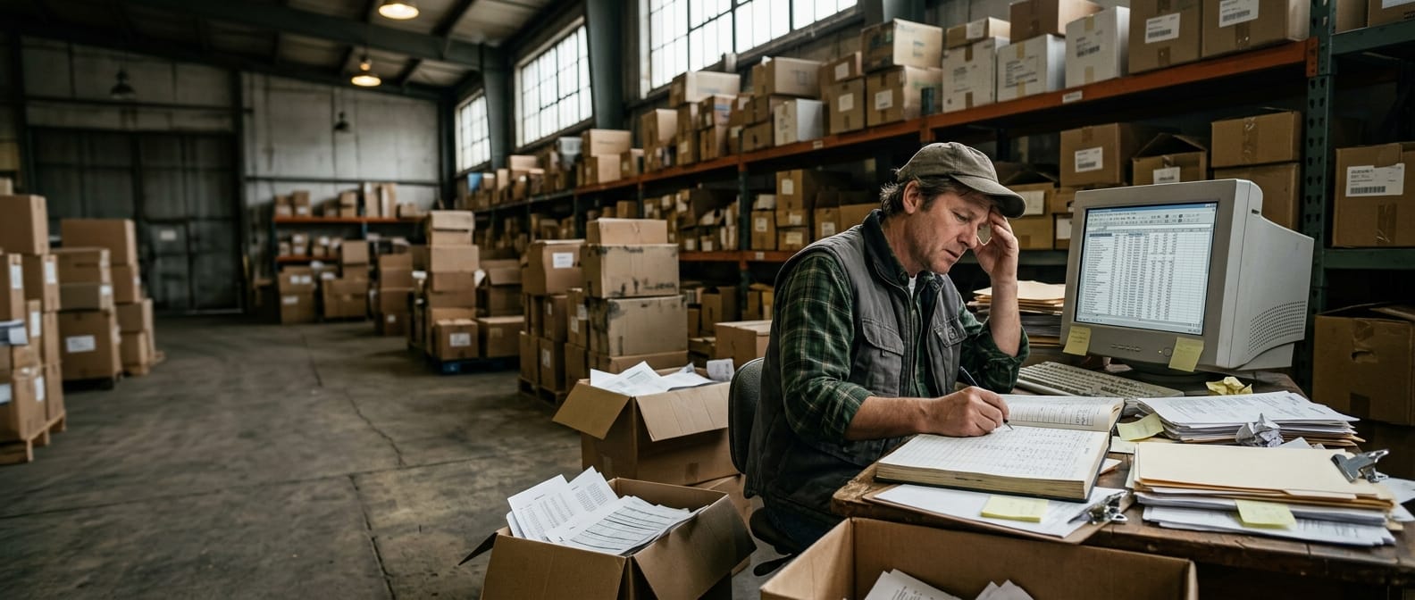 The manual process what is b type of inventory in warehouse management replaces