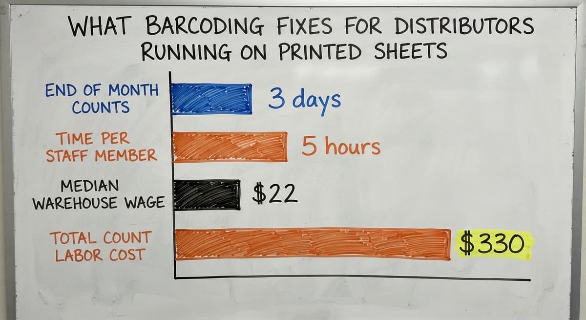 What Barcoding Fixes for Distributors Running on Printed Sheets, in figures