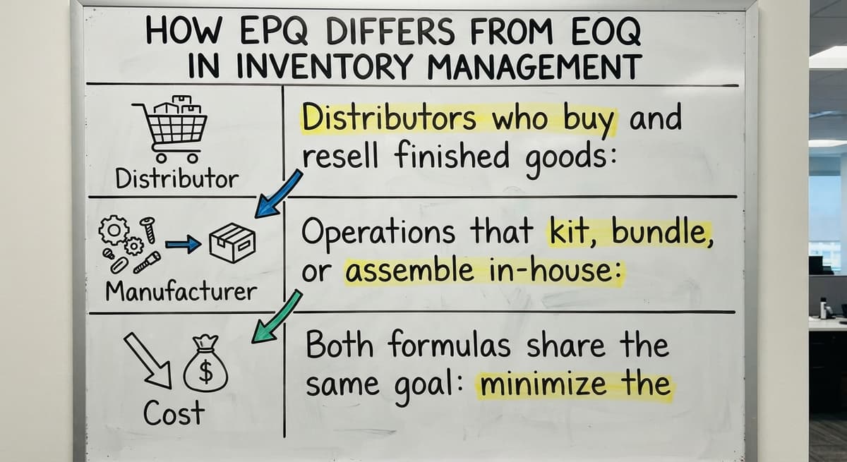 How EPQ Differs from EOQ in Inventory Management, drawn out