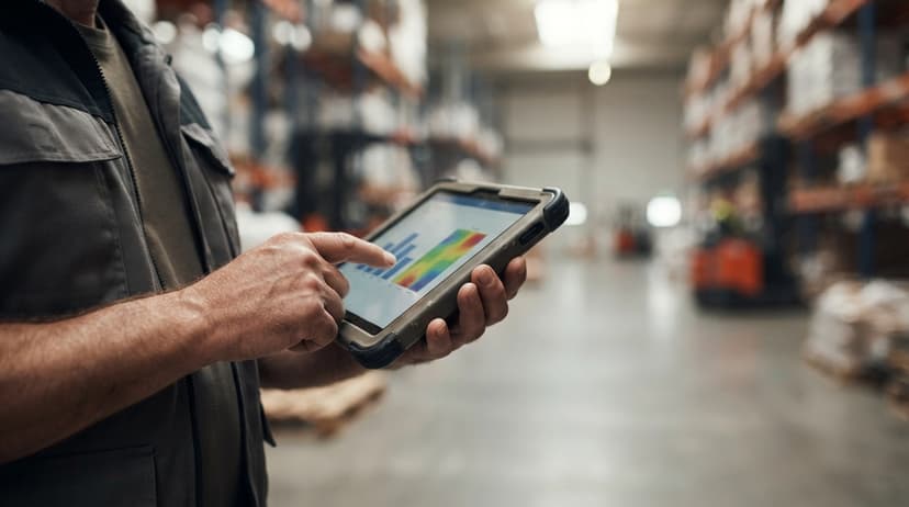 Close detail from the work what is inventory management ppt supports