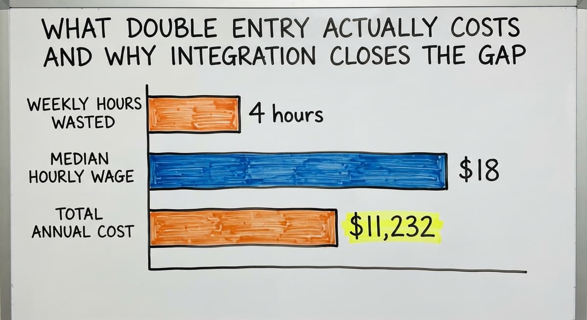 What Double Entry Actually Costs and Why Integration Closes the Gap, in figures