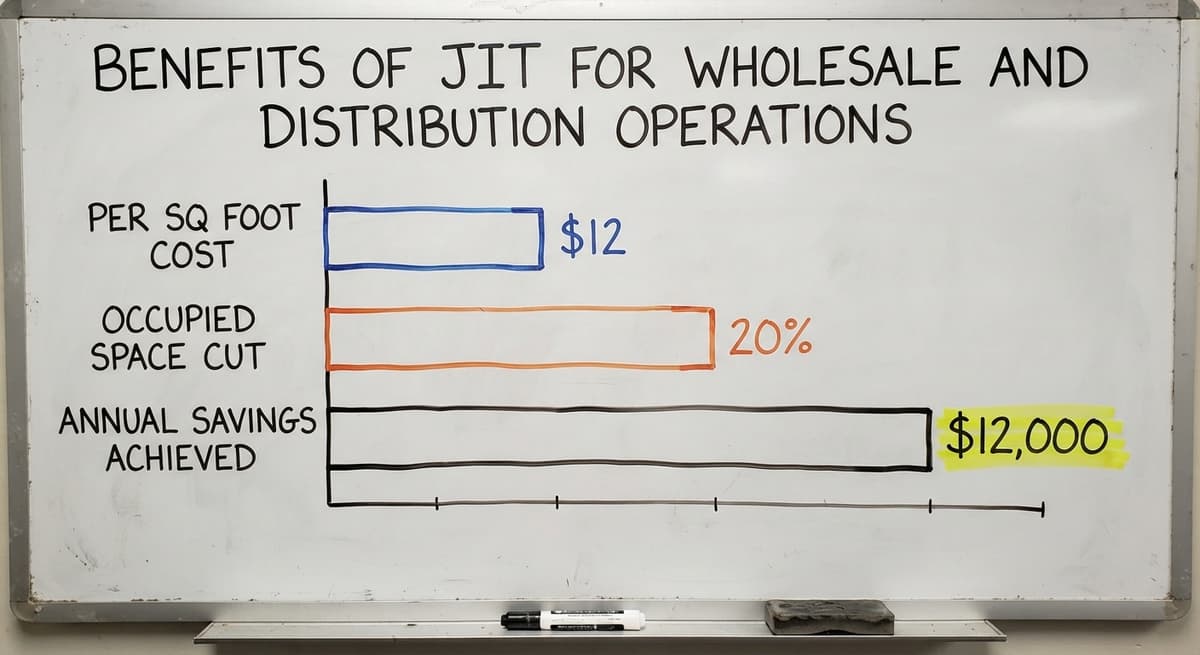 Benefits of JIT for Wholesale and Distribution Operations, in figures
