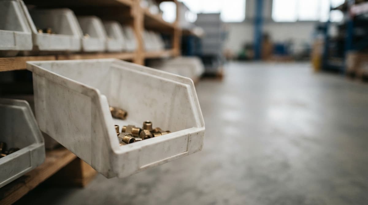 Close detail from the work what is jit inventory management supports