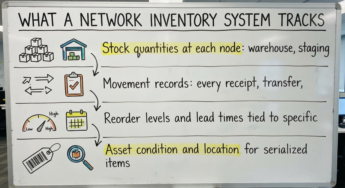 What a Network Inventory System Tracks, drawn out