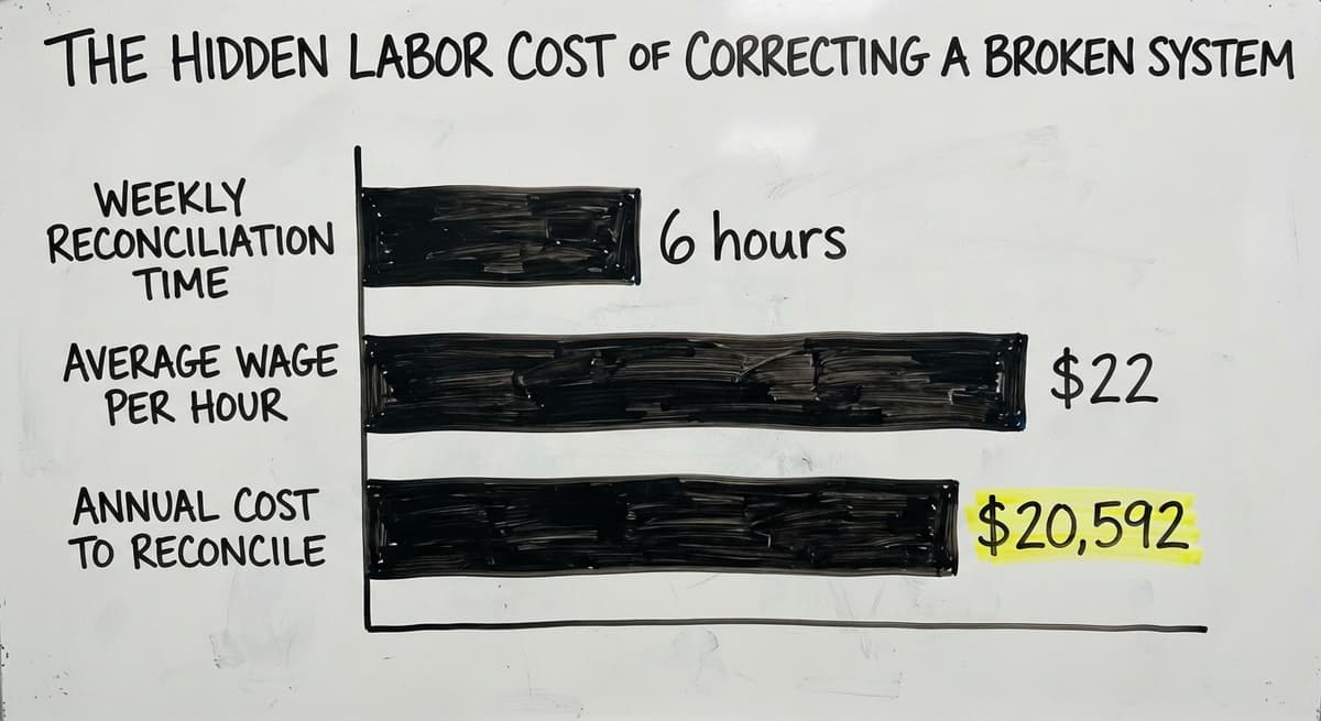 The Hidden Labor Cost of Correcting a Broken System, in figures