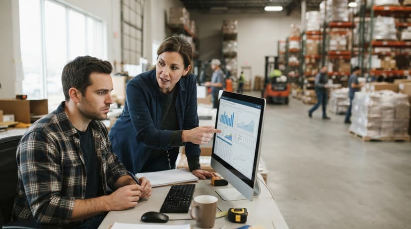 Two people working through what what is poor inventory management is telling them