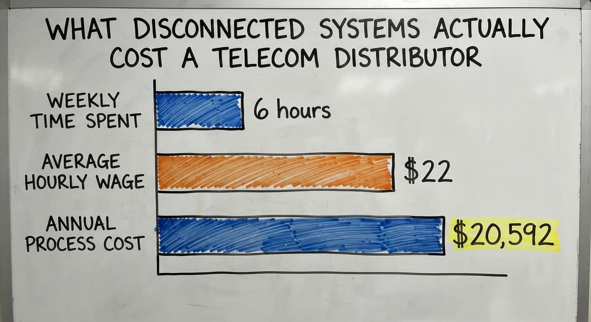 What Disconnected Systems Actually Cost a Telecom Distributor, in figures