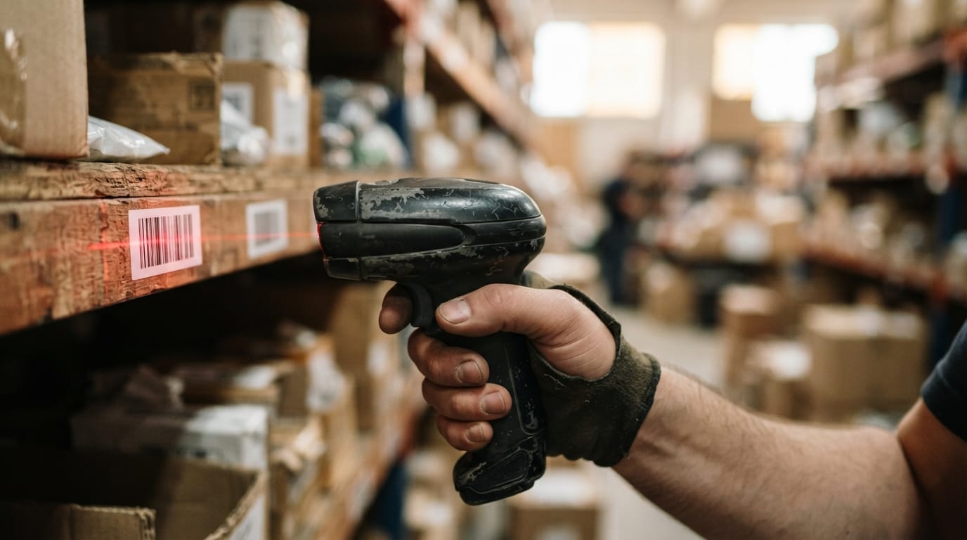 Close detail from the work what is the best inventory management system for small businesses? supports