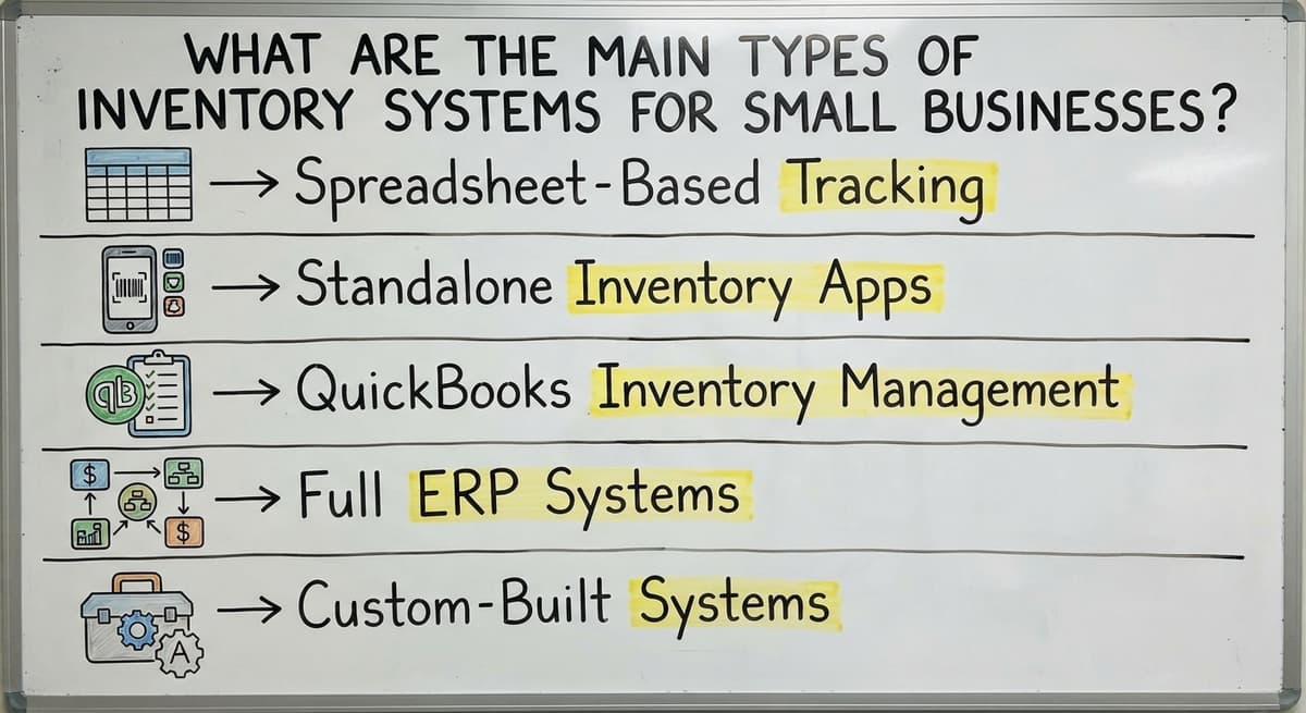What Are the Main Types of Inventory Systems for Small Businesses?, drawn out