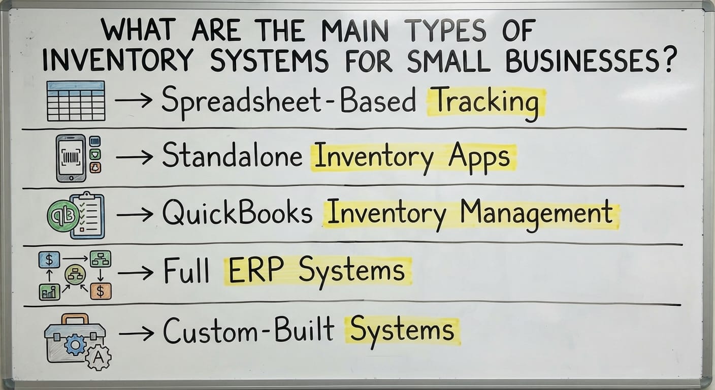 What Are the Main Types of Inventory Systems for Small Businesses?, drawn out