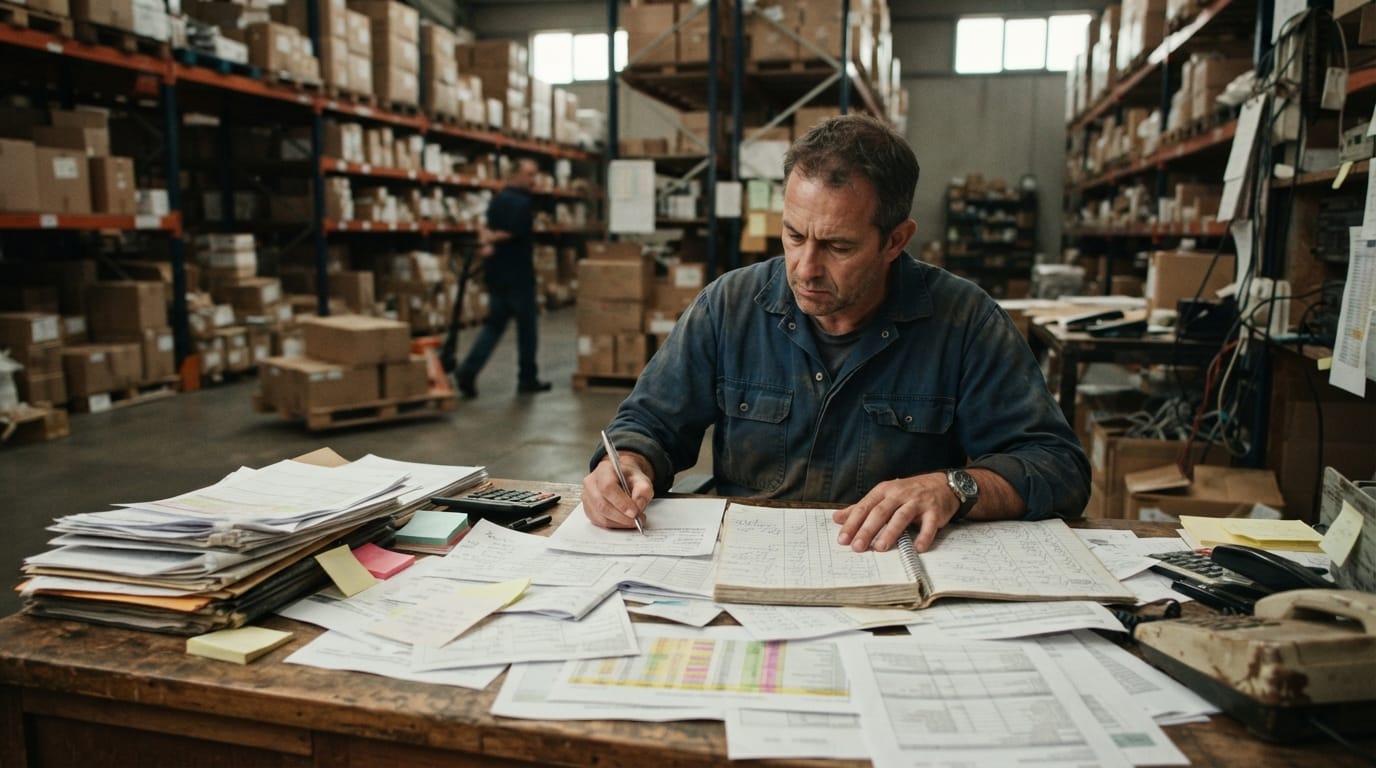The manual process what is the most popular warehouse management system? replaces