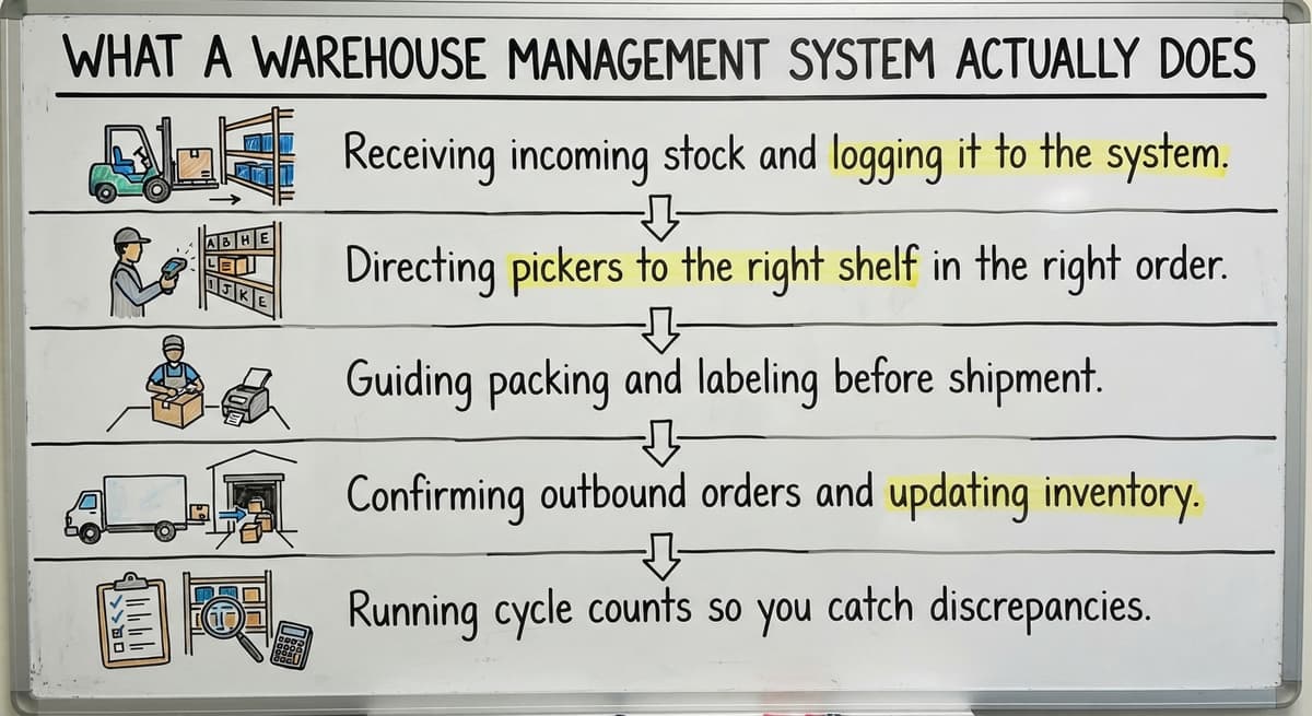 What a Warehouse Management System Actually Does, drawn out