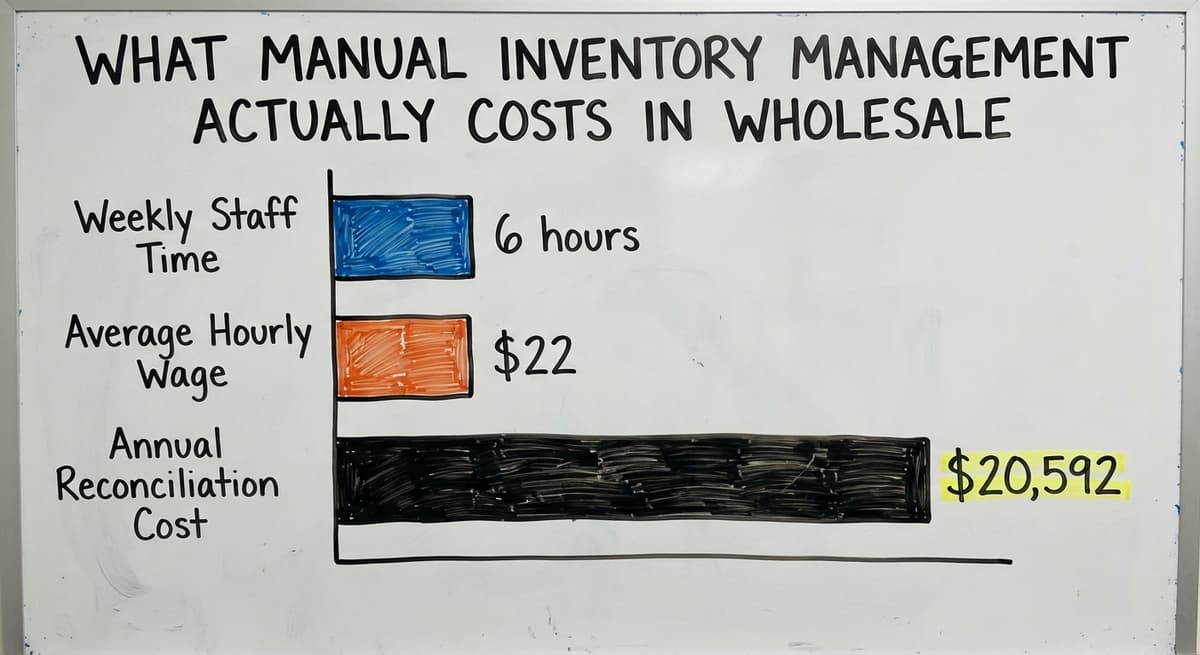 What Manual Inventory Management Actually Costs in Wholesale, in figures