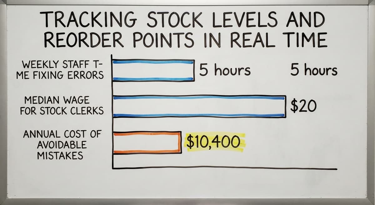 Tracking Stock Levels and Reorder Points in Real Time, in figures