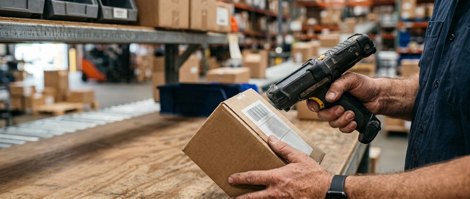 Close detail from the work what is warehouse operation supports