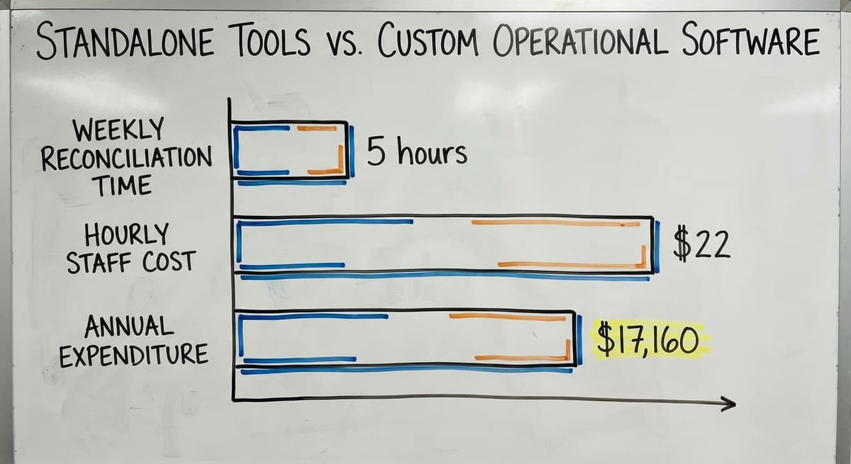 Standalone Tools vs. Custom Operational Software, in figures