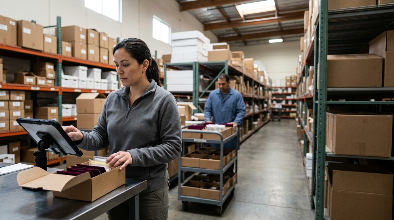 The team who would use which warehouse management system would a jeweler most likely use, mid-task