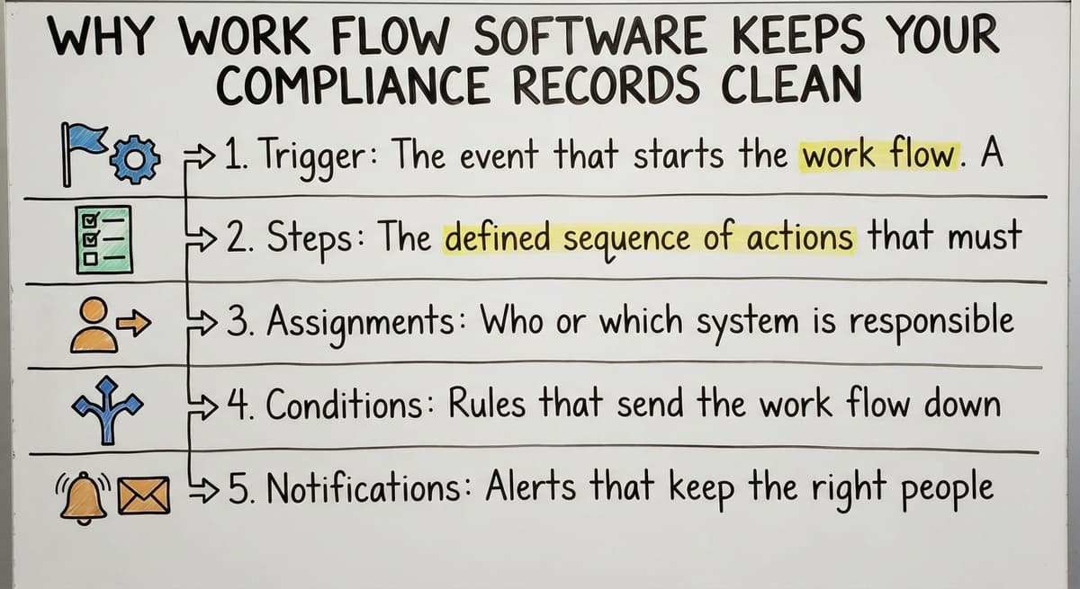 Why Work Flow Software Keeps Your Compliance Records Clean, drawn out
