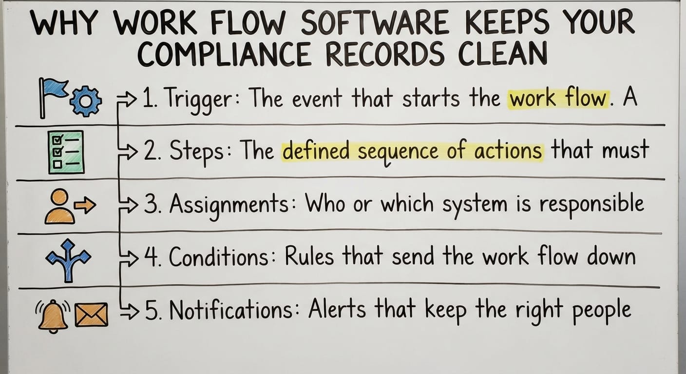 Why Work Flow Software Keeps Your Compliance Records Clean, drawn out